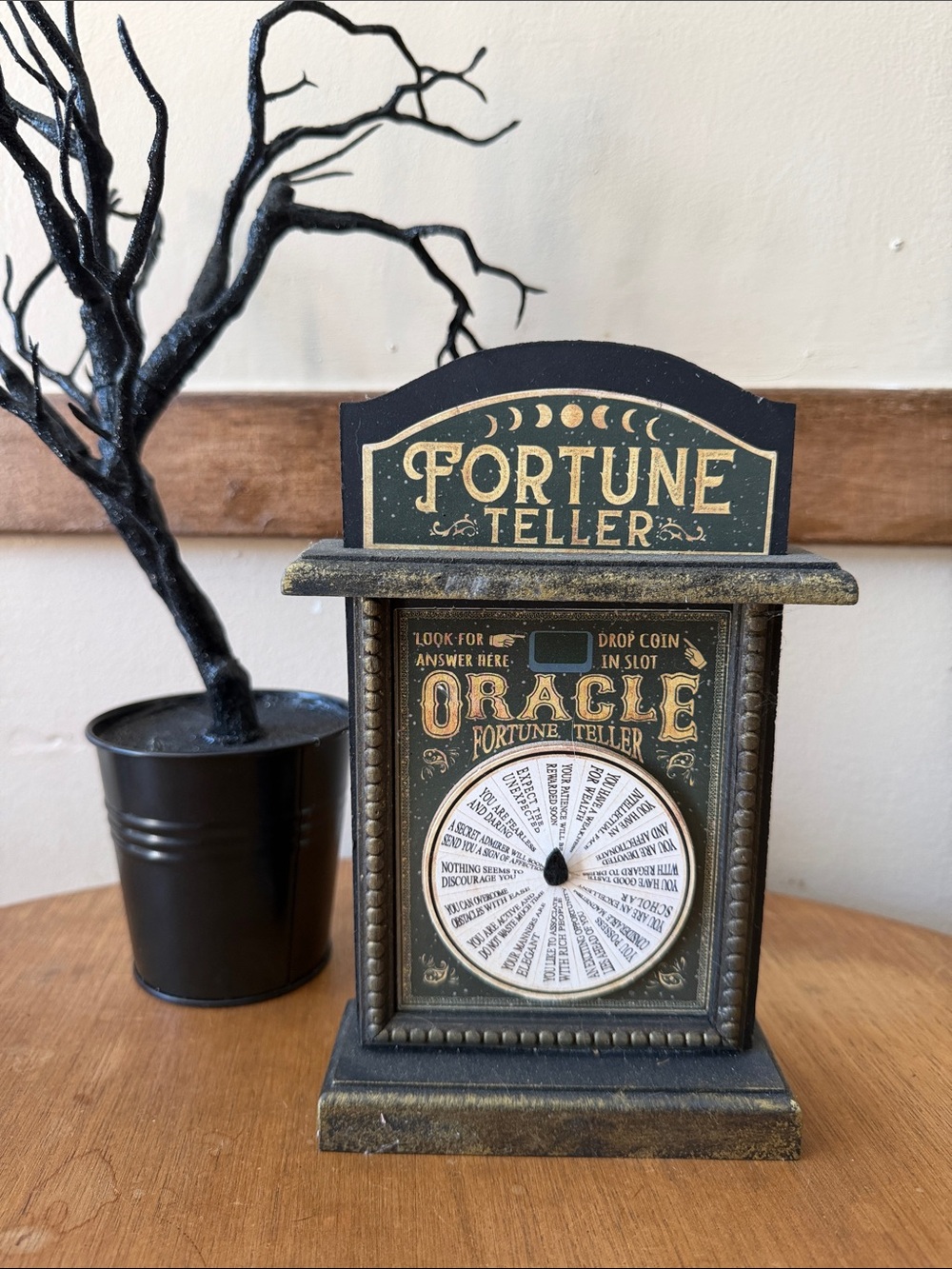 Ashland Fortune Teller Oracle Wheel tabletop Décor - Black & Gold